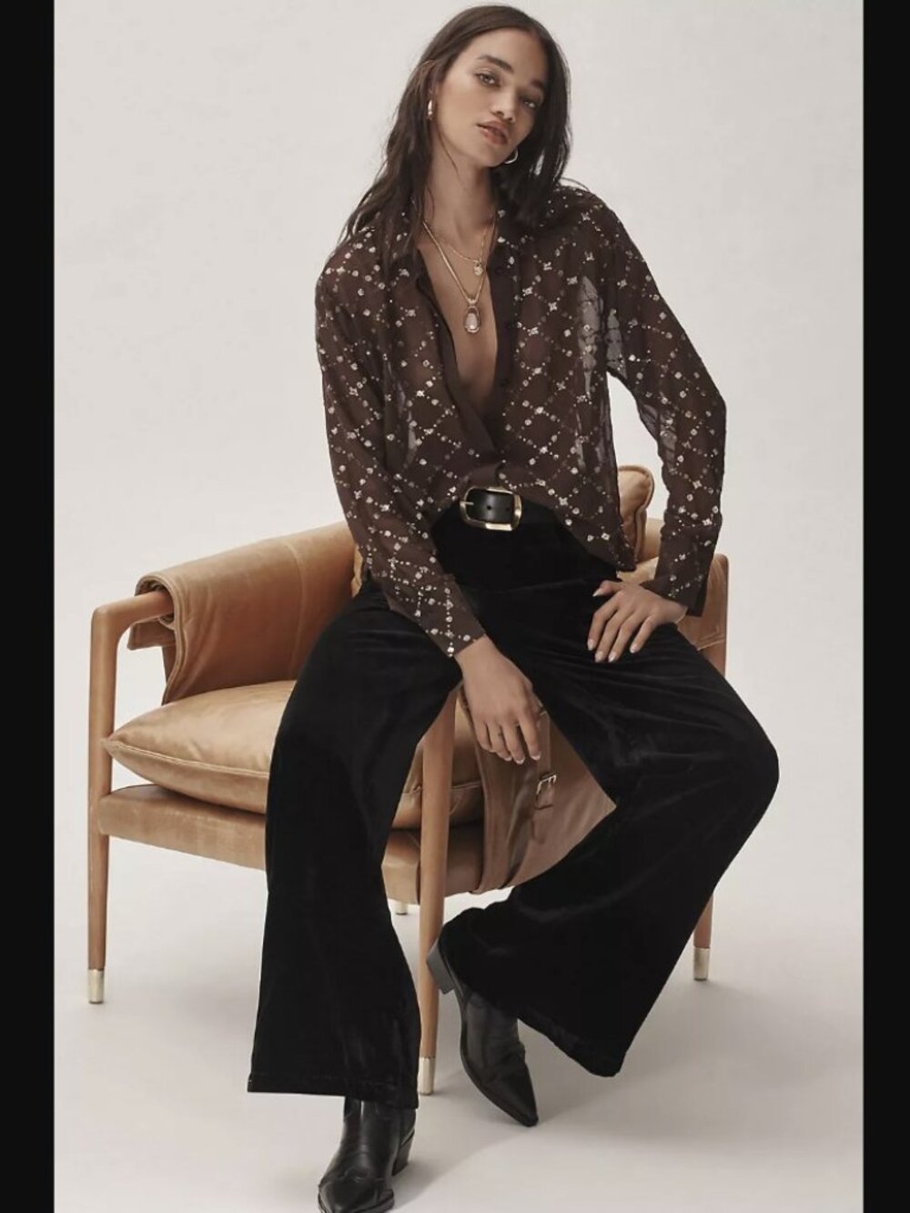 {NWOT} Anthropologie Black Velvet Dress Pants | Size Medium